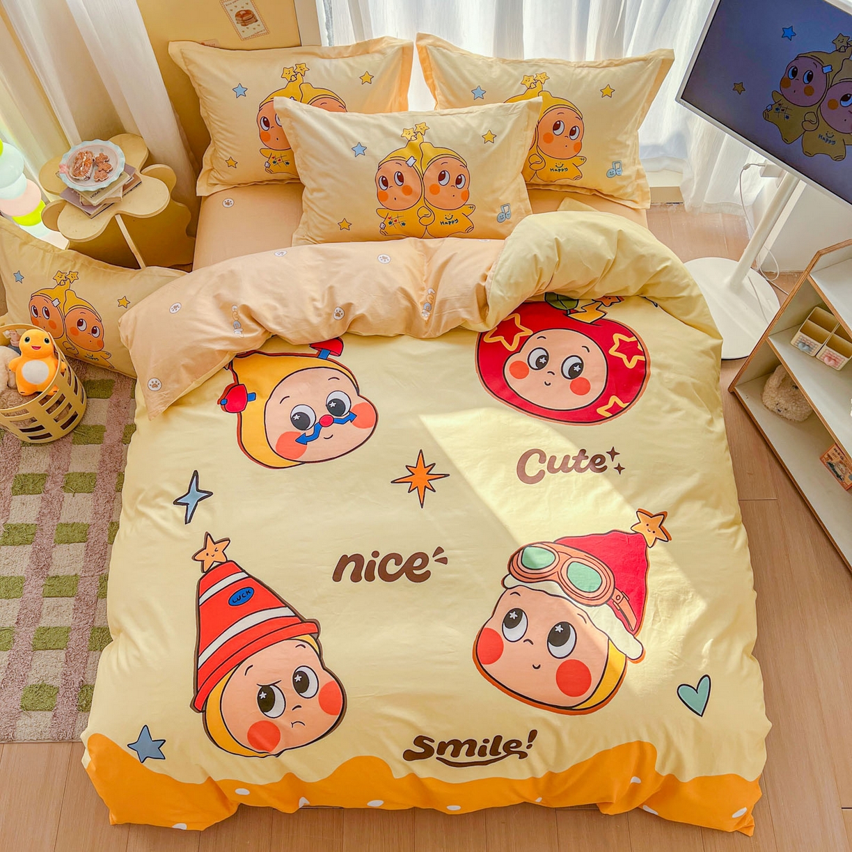 91家纺网 家纺一手货源 找家纺 浩诚 2026新款大版全棉卡通四件套（陆续更新） 星乐乐