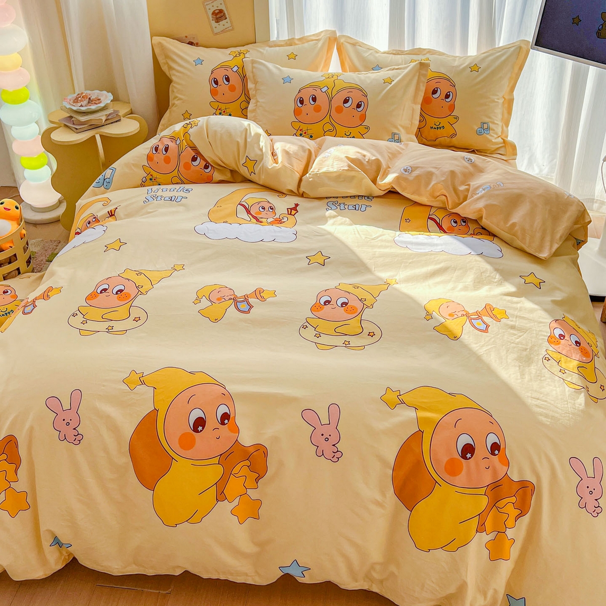 91家纺网 家纺一手货源 找家纺 浩诚 2026新款大版全棉卡通四件套（陆续更新） 星语心愿