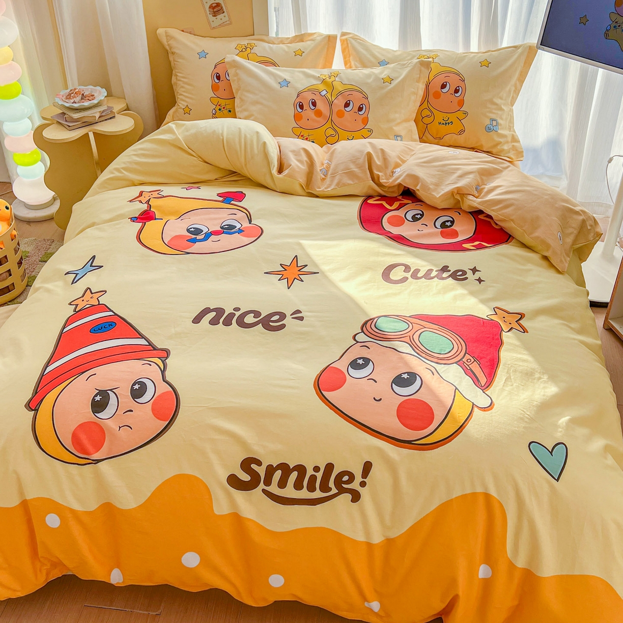 91家纺网 家纺一手货源 找家纺 浩诚 2026新款大版全棉卡通四件套（陆续更新） 星乐乐