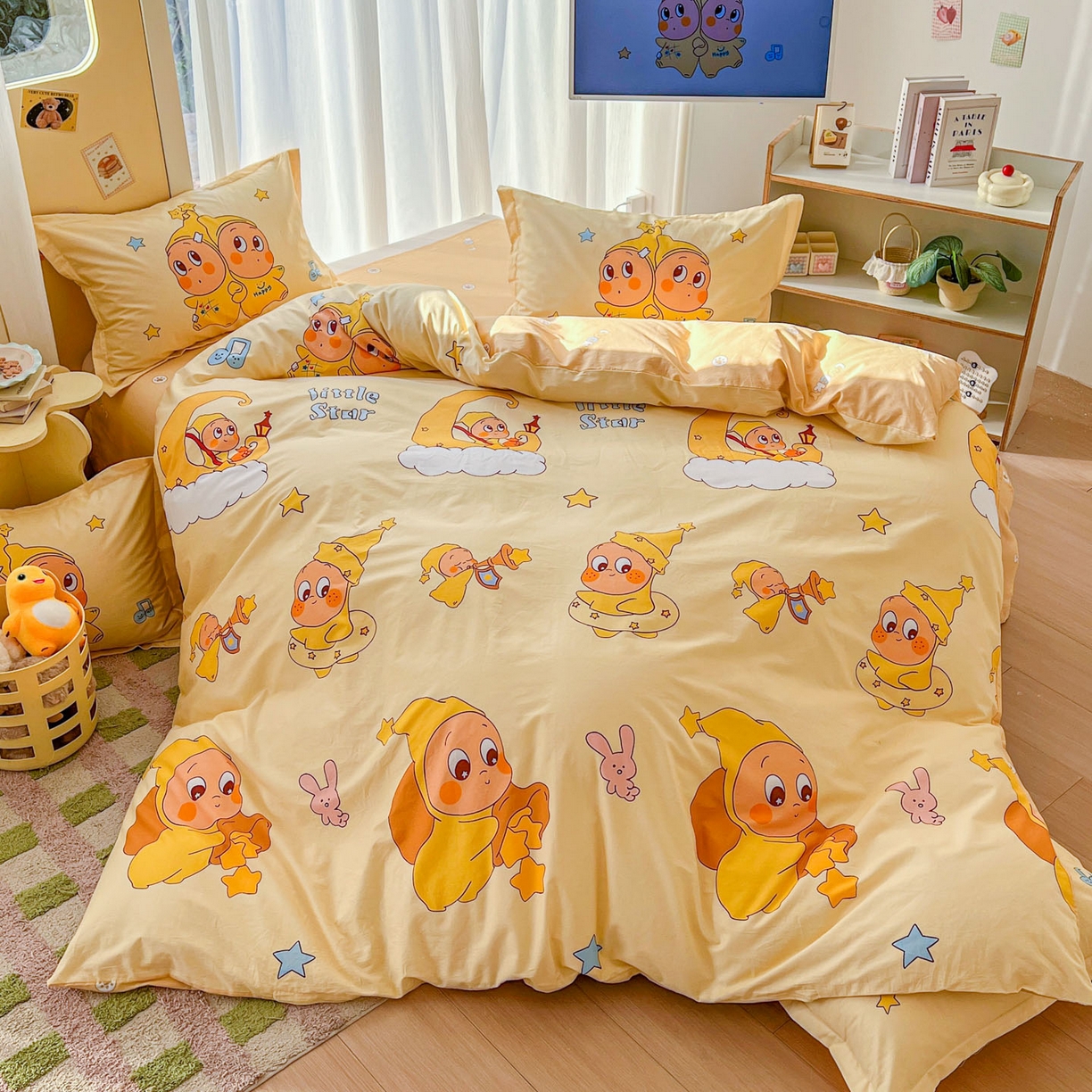 91家纺网 家纺一手货源 找家纺 浩诚 2026新款大版全棉卡通四件套（陆续更新） 星语心愿