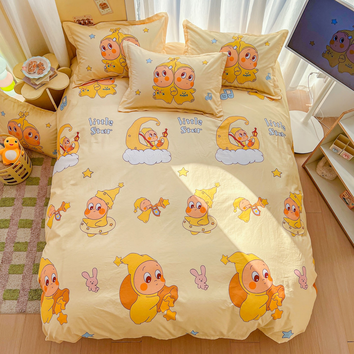 91家纺网 家纺一手货源 找家纺 浩诚 2026新款大版全棉卡通四件套（陆续更新） 星语心愿