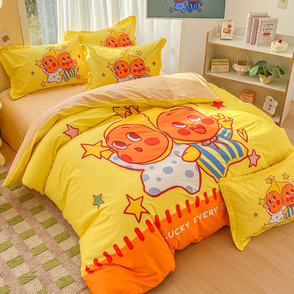 91家纺网 家纺一手货源 找家纺 浩诚 2026新款大版全棉卡通四件套（陆续更新） 小星仔