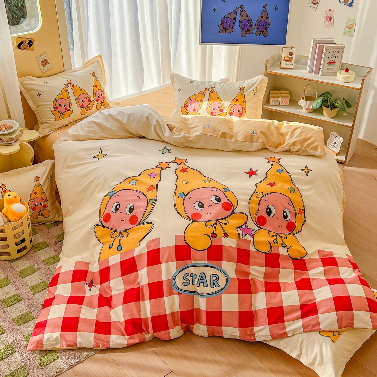 91家纺网 家纺一手货源 找家纺 浩诚 2026新款大版全棉卡通四件套（陆续更新） 恋恋星河