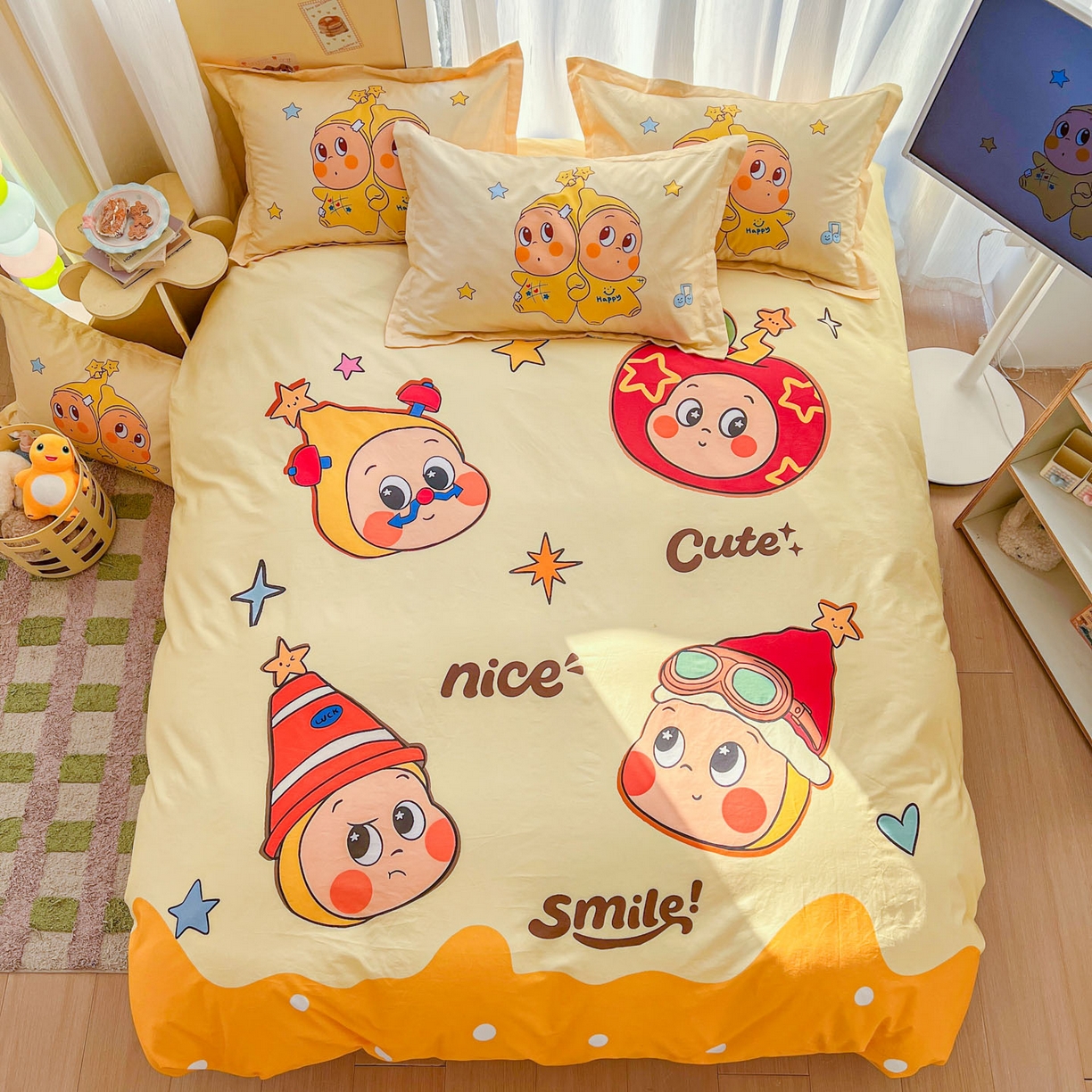 91家纺网 家纺一手货源 找家纺 浩诚 2026新款大版全棉卡通四件套（陆续更新） 星乐乐