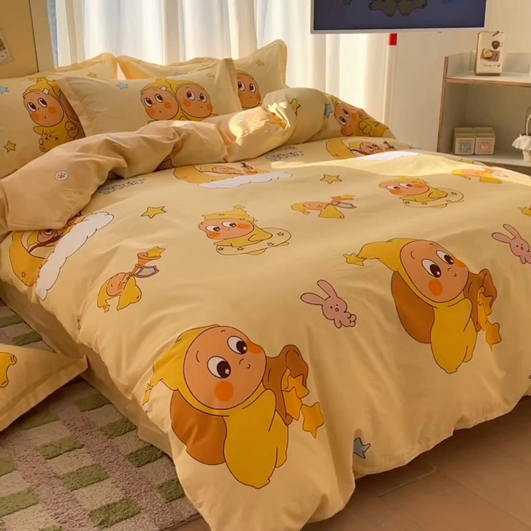 91家纺网 家纺一手货源 找家纺 浩诚 2026新款大版全棉卡通四件套（陆续更新） 星语心愿