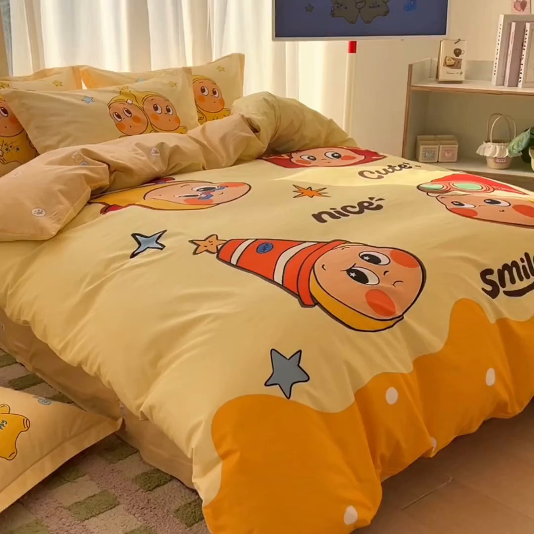 91家纺网 家纺一手货源 找家纺 浩诚 2026新款大版全棉卡通四件套（陆续更新） 星乐乐