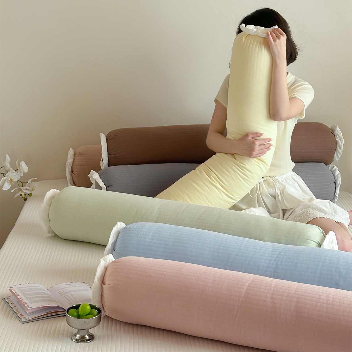 91家纺网 家纺一手货源 找家纺 （总）蔻眠 全棉夹棉绗缝长抱枕夹腿抱枕长枕芯