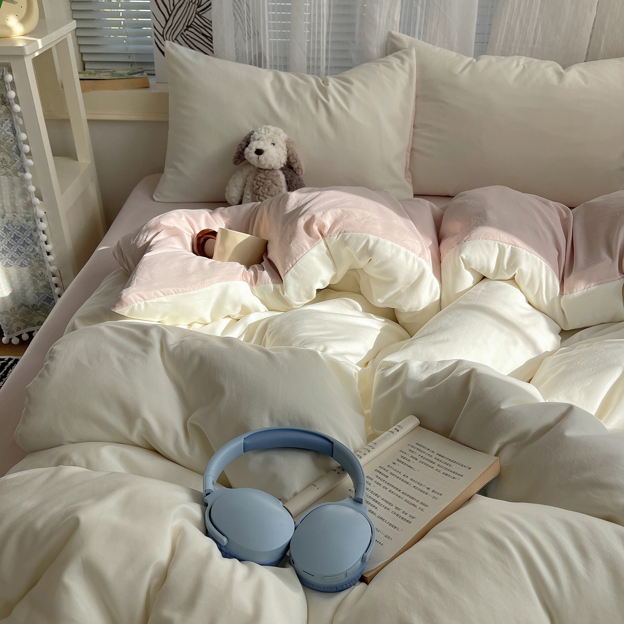 91家纺网 家纺一手货源 找家纺 （总）沐芷 2026 纯色水洗棉A类四件套105g床上用品床单被套三件套---【提供买家秀】