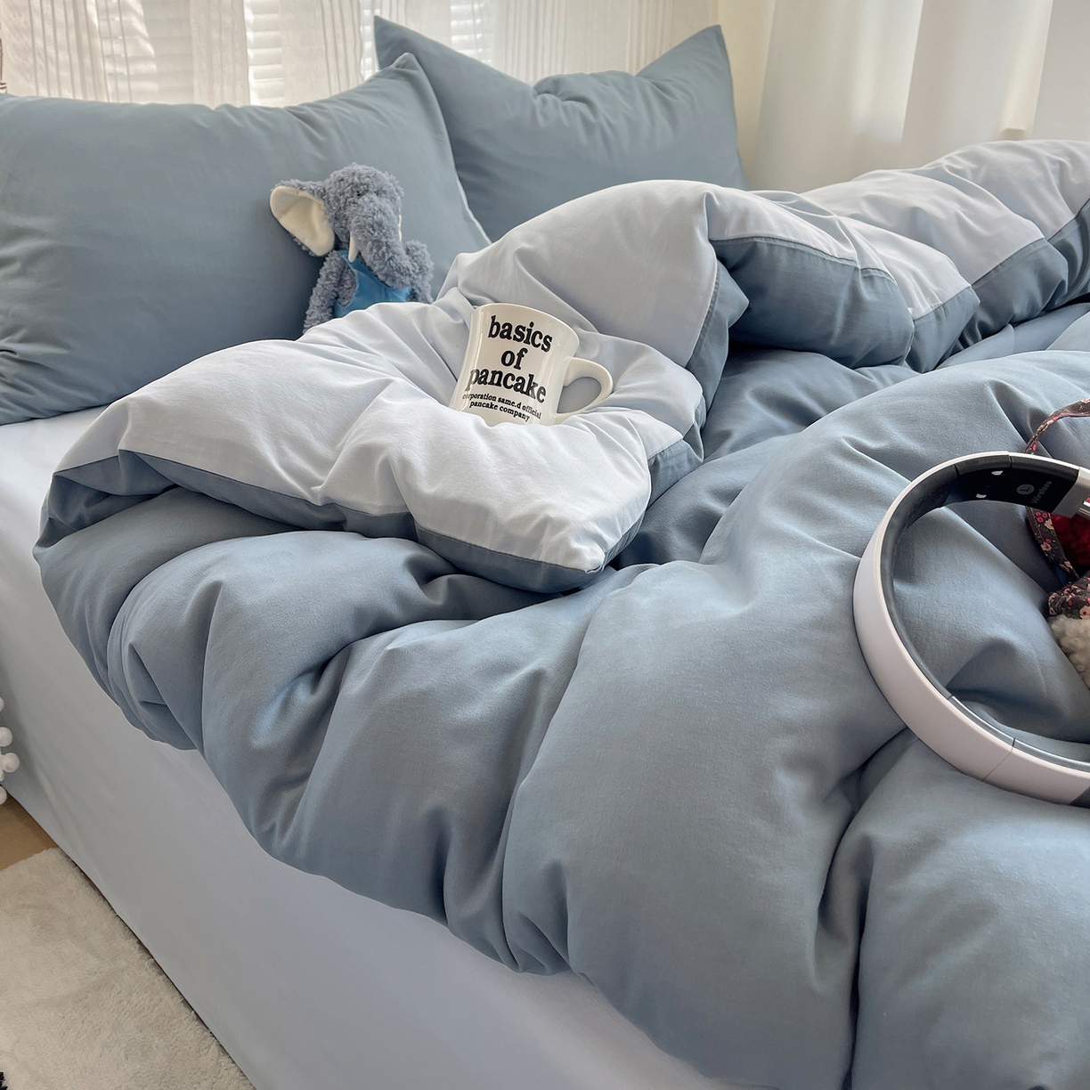 91家纺网 家纺一手货源 找家纺 （总）沐芷 2026 纯色水洗棉A类四件套105g床上用品床单被套三件套---【提供买家秀】