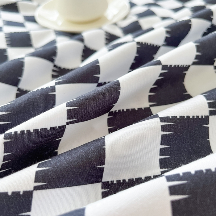 91家纺网 家纺一手货源 找家纺 赫然家纺 新款舒适柔软亲肤爆款芦荟棉四件套货源充足 棋盘格-黑