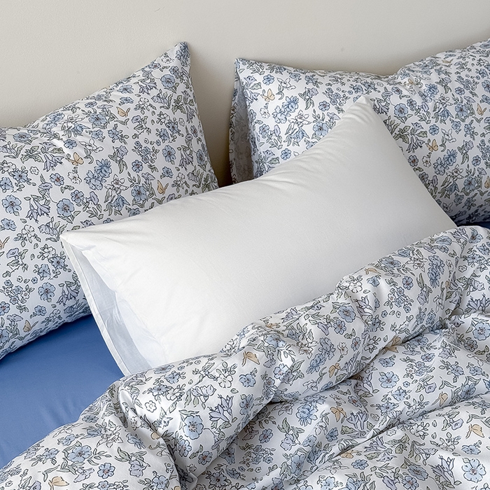 91家纺网 家纺一手货源 找家纺 Mr.pig猪先生水洗棉 2026新款A类小清新ins风全棉印花四件套（展示价格为控价，实际价格联系客服） 蓝调