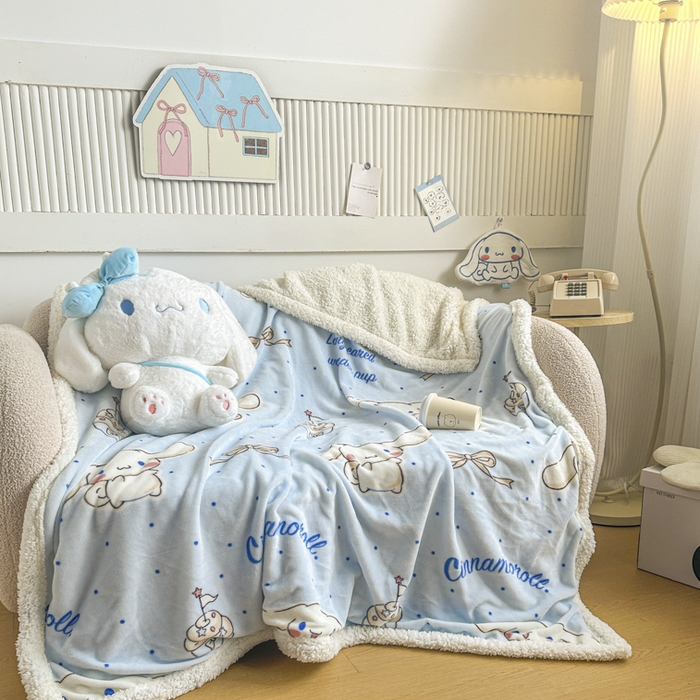 91家纺网 家纺一手货源 找家纺 【12.29周一秒杀 三人助力9.9带回家】三丽鸥羊羔毛毯