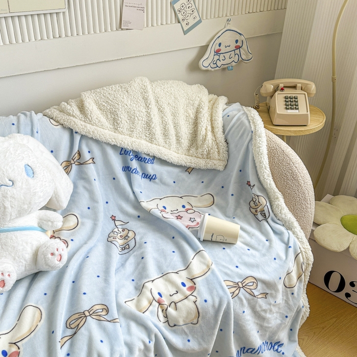 91家纺网 家纺一手货源 找家纺 【12.29周一秒杀 三人助力9.9带回家】三丽鸥羊羔毛毯