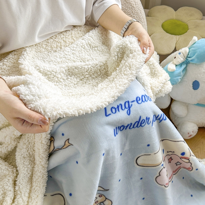 91家纺网 家纺一手货源 找家纺 【12.29周一秒杀 三人助力9.9带回家】三丽鸥羊羔毛毯