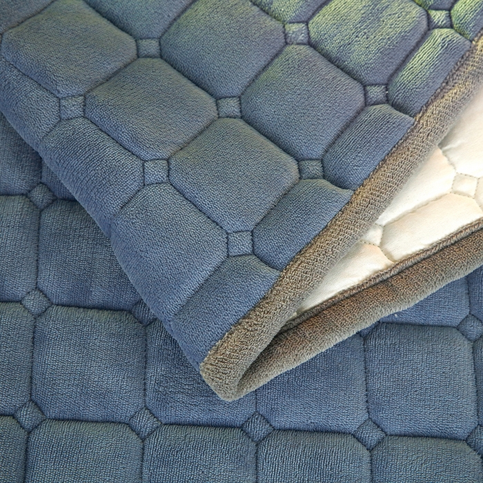 91家纺网 家纺一手货源 找家纺 金禾家纺 2025新款米奇熊牛奶绒床垫床褥子床护垫 米奇熊-蓝