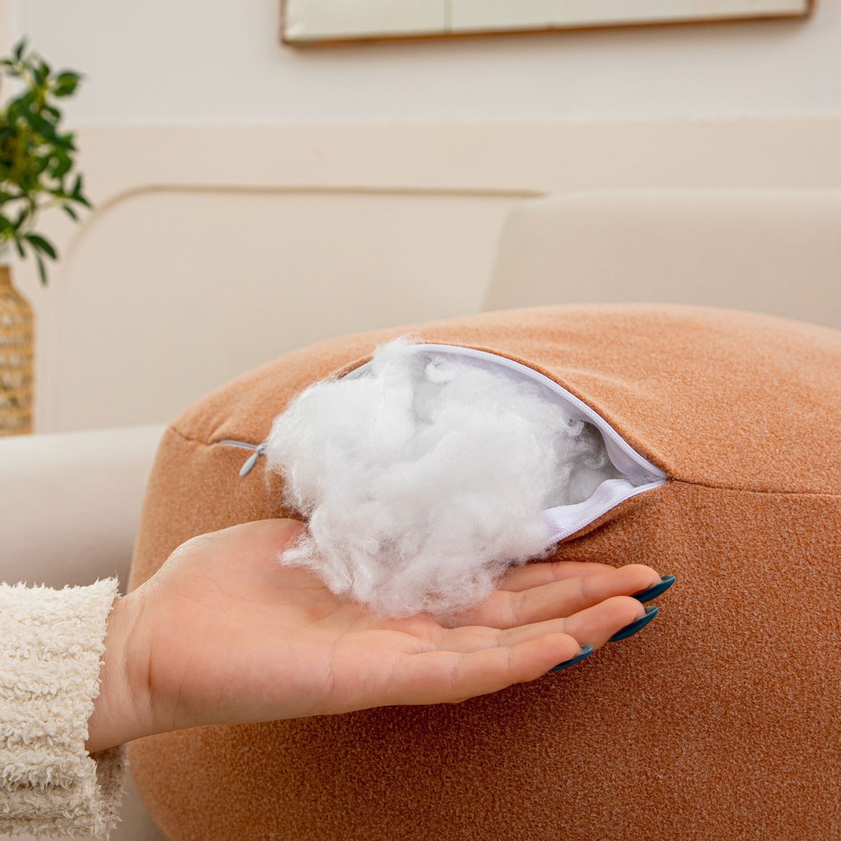 91家纺网 家纺一手货源 找家纺 沐沐家纺 2026新款麂皮绒抱抱枕不可拆洗 甜蜜橙