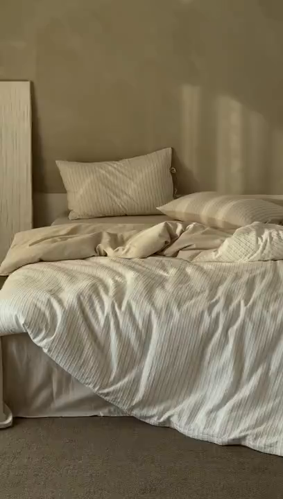 91家纺网 家纺一手货源 找家纺 （总）例外 2026新款A类色织亚麻不染提花水洗棉四件套-艾文【专版控价  券后小号不得低于255 标准不得低于335 加大不得低于350】