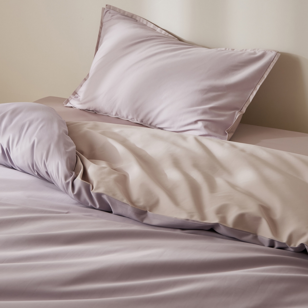 91家纺网 家纺一手货源 找家纺 EH家居 2026新款长绒棉窄边四件套 冰草紫