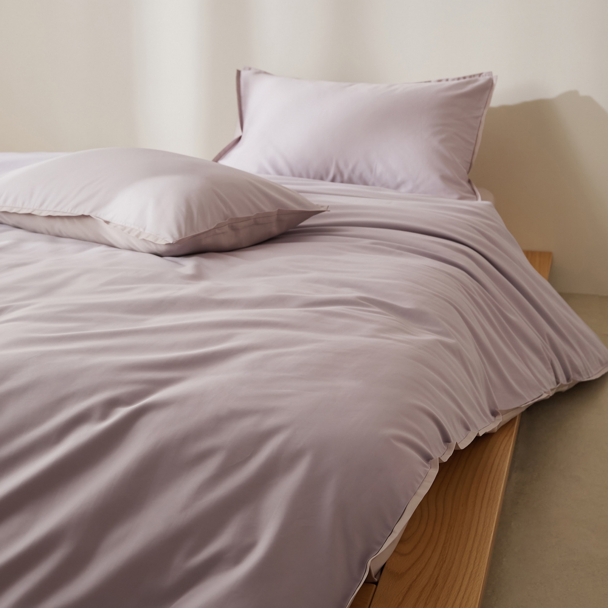 91家纺网 家纺一手货源 找家纺 EH家居 2026新款长绒棉窄边四件套 冰草紫