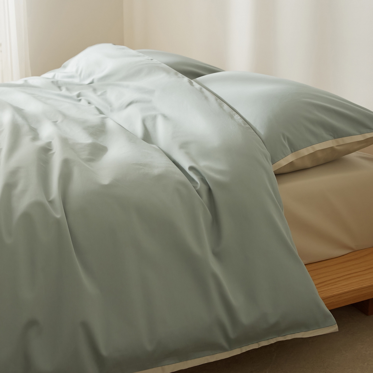 91家纺网 家纺一手货源 找家纺 EH家居 2026新款长绒棉窄边四件套 初春夏田