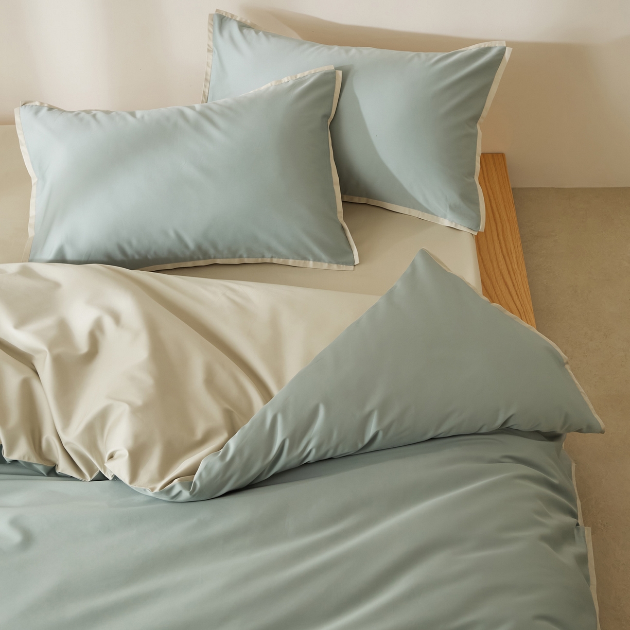 91家纺网 家纺一手货源 找家纺 EH家居 2026新款长绒棉窄边四件套 初春夏田