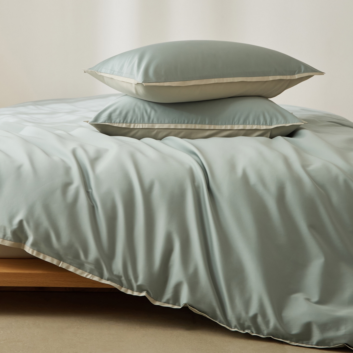 91家纺网 家纺一手货源 找家纺 EH家居 2026新款长绒棉窄边四件套 初春夏田