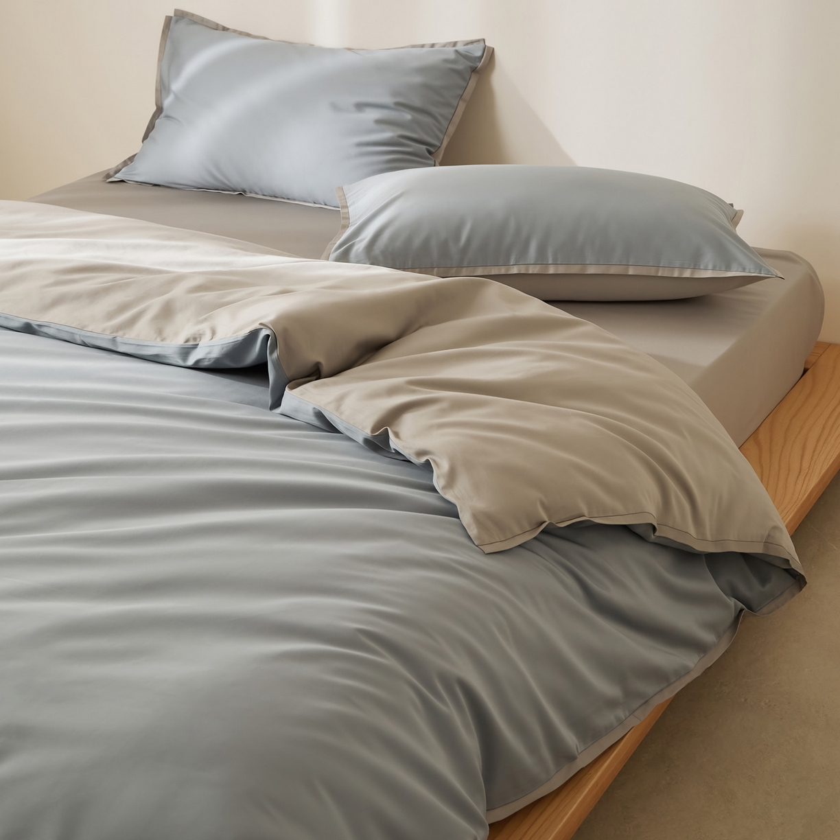 EH家居 2026新款长绒棉窄边四件套 静谧蓝