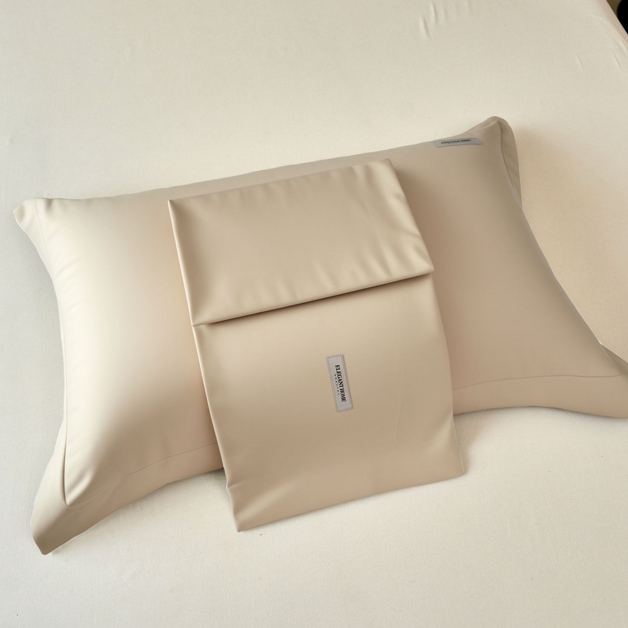 91家纺网 家纺一手货源 找家纺 梦洋家纺 2026新款100支长绒棉纯色枕套系列（纸盒包装） 米驼