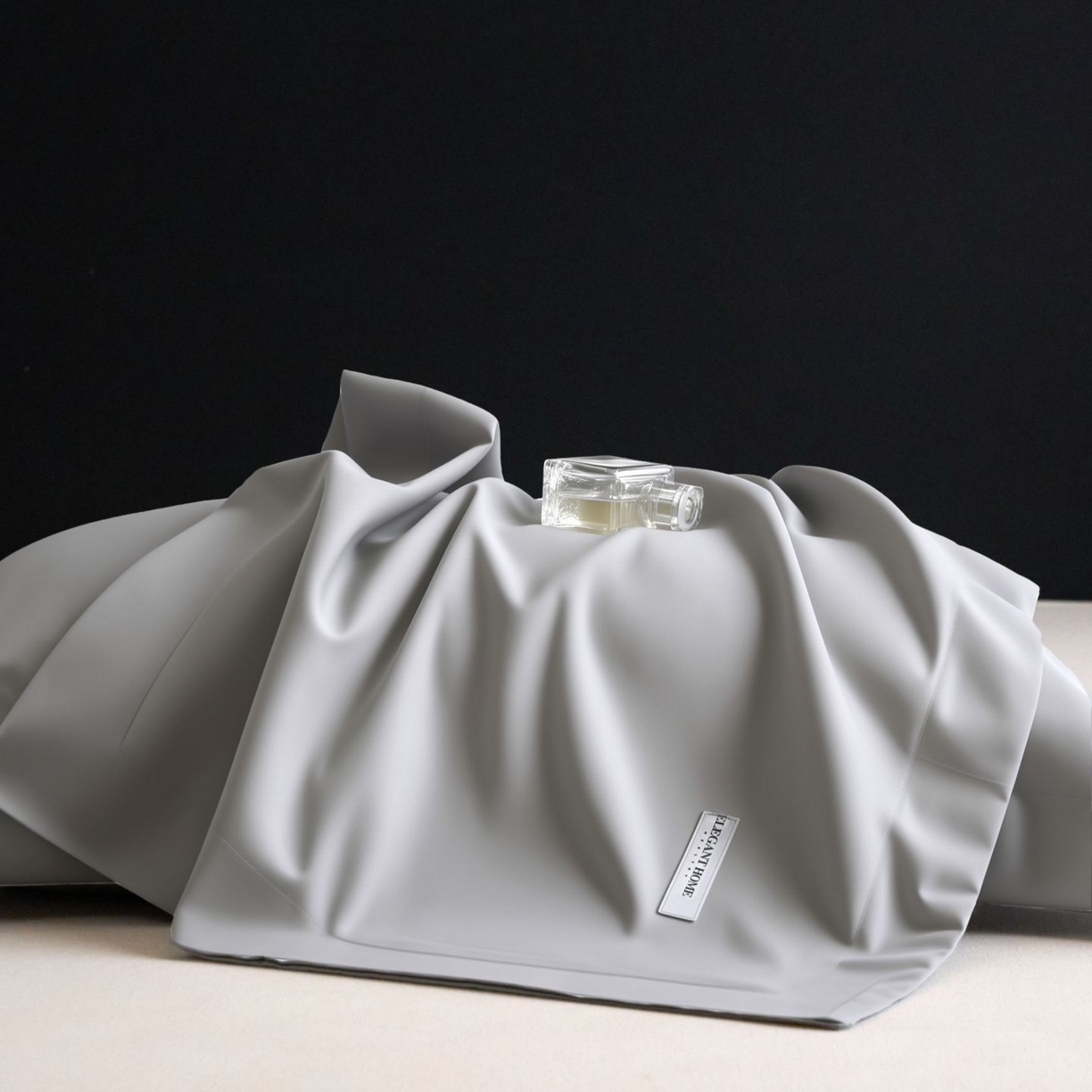 91家纺网 家纺一手货源 找家纺 梦洋家纺 2026新款100支长绒棉纯色枕套系列（纸盒包装） 雅士灰