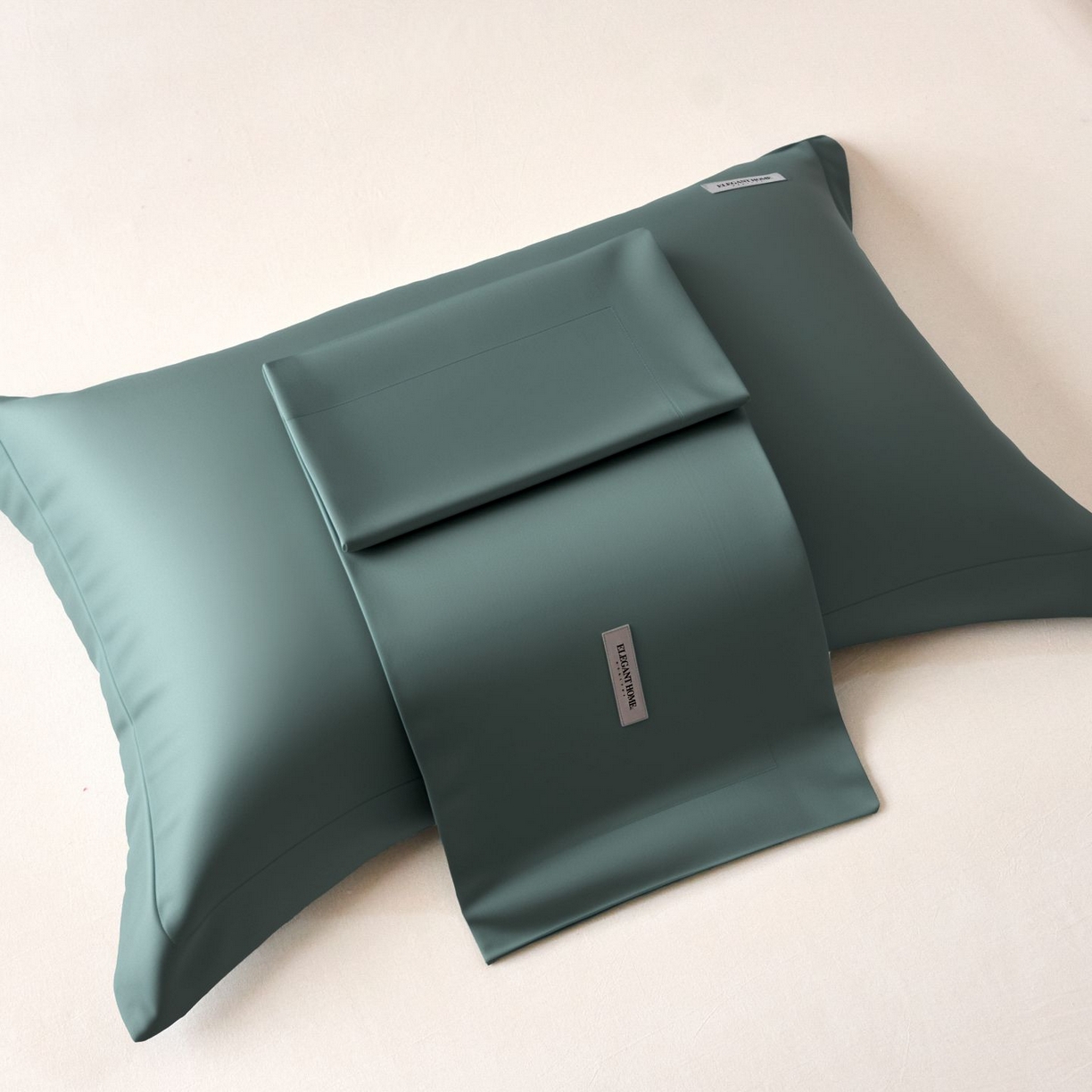 梦洋家纺 2026新款100支长绒棉纯色枕套系列（纸盒包装） 松石绿
