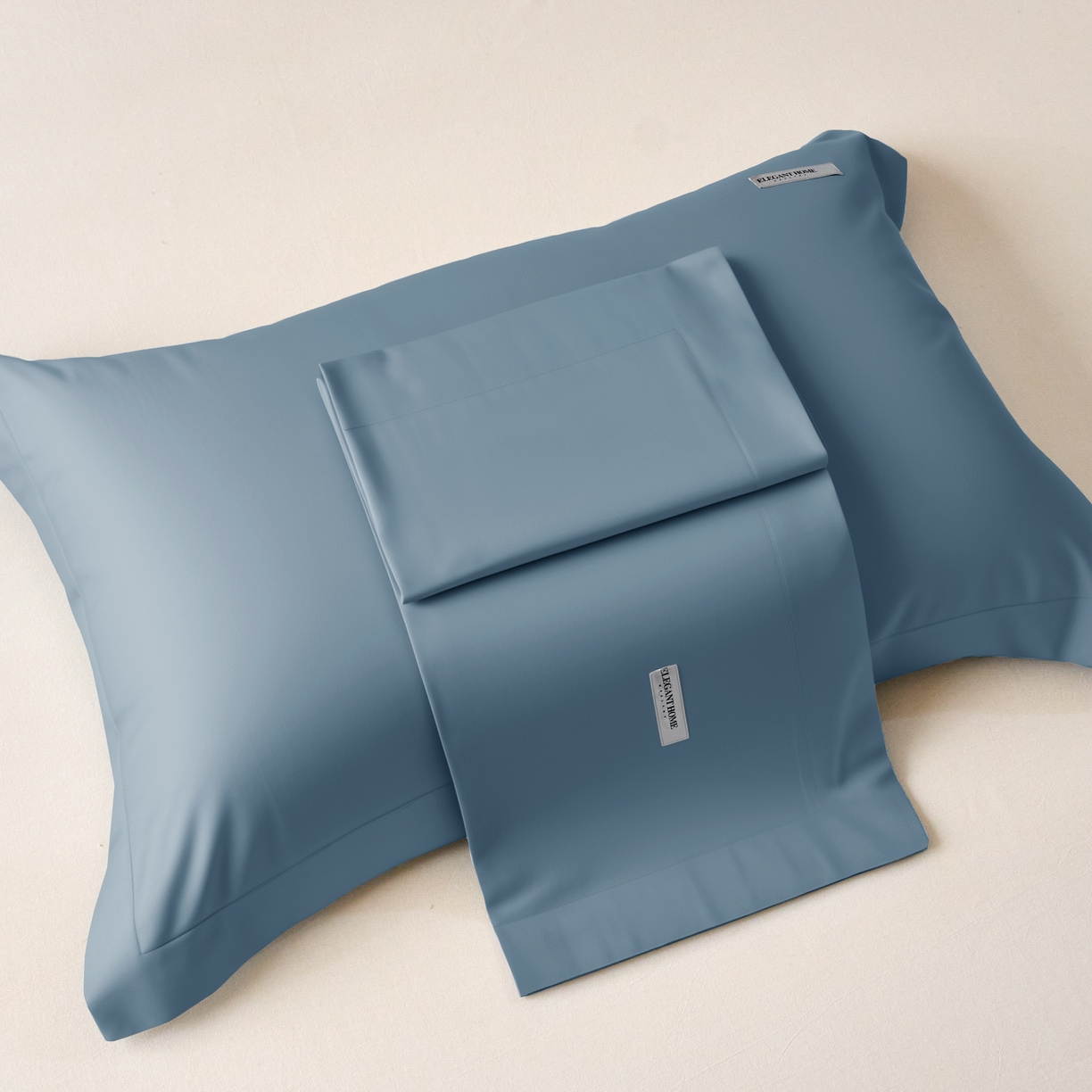 梦洋家纺 2026新款100支长绒棉纯色枕套系列（纸盒包装） 海茵蓝