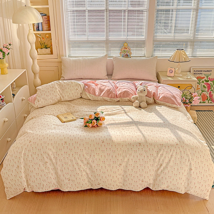 91家纺网 家纺一手货源 找家纺 卡普家居 2025新款全棉13070单品被套 小甜蜜