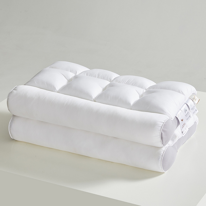 91家纺网 家纺一手货源 找家纺 （总）乐可 2025新款A类全棉方格分区牵引枕枕头枕芯-风格一