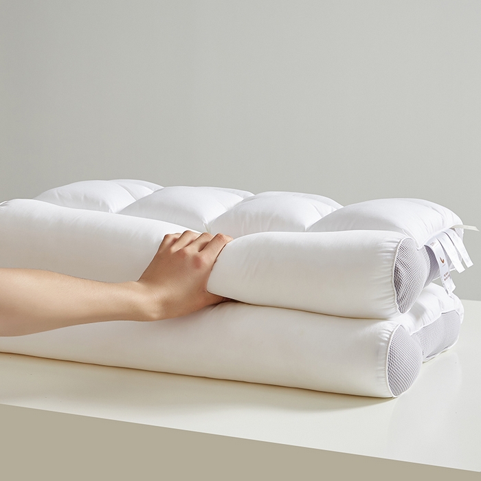 91家纺网 家纺一手货源 找家纺 （总）乐可 2025新款A类全棉方格分区牵引枕枕头枕芯-风格一