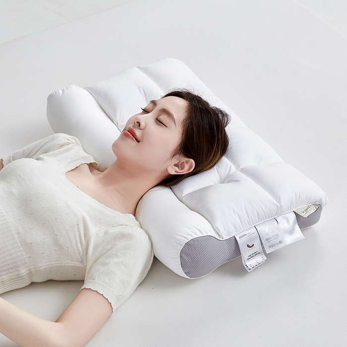 91家纺网 家纺一手货源 找家纺 （总）乐可 2025新款A类全棉方格分区牵引枕枕头枕芯-风格一