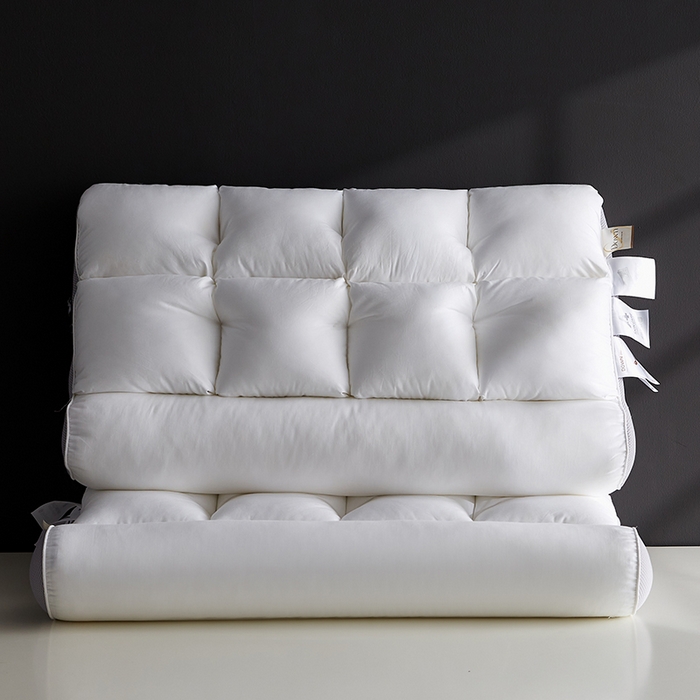 91家纺网 家纺一手货源 找家纺 （总）乐可 2025新款A类全棉方格分区牵引枕枕头枕芯-风格二