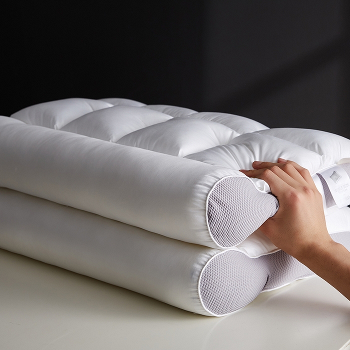 91家纺网 家纺一手货源 找家纺 （总）乐可 2025新款A类全棉方格分区牵引枕枕头枕芯-风格二