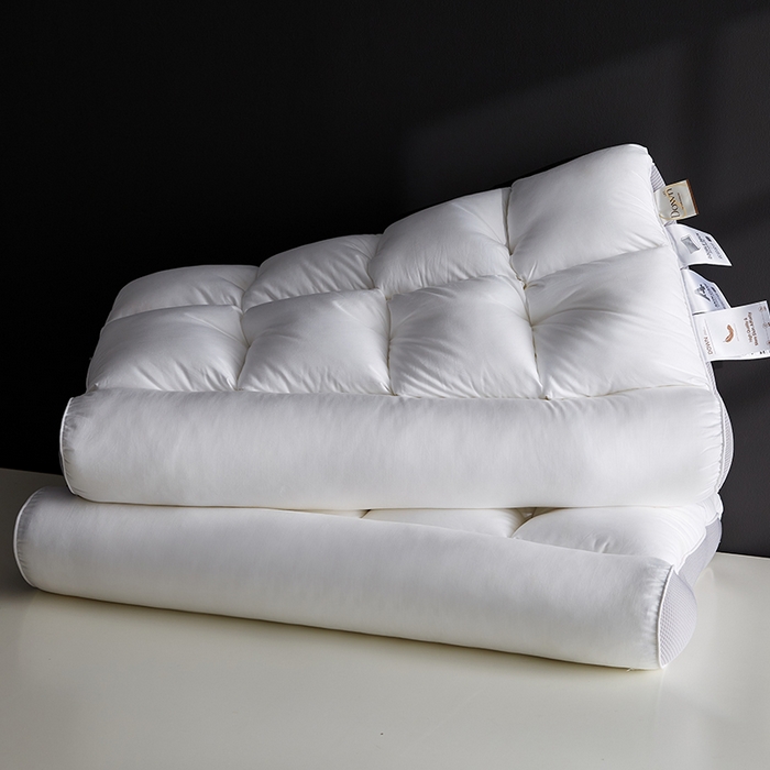 91家纺网 家纺一手货源 找家纺 （总）乐可 2025新款A类全棉方格分区牵引枕枕头枕芯-风格二