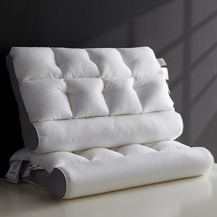 91家纺网 家纺一手货源 找家纺 （总）乐可 2025新款A类全棉方格分区牵引枕枕头枕芯-风格二