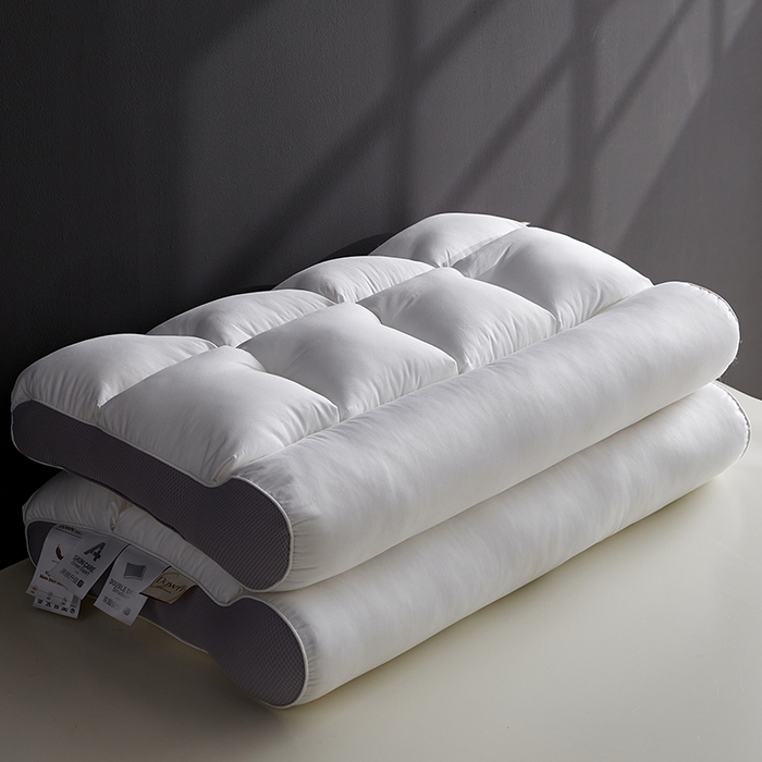 91家纺网 家纺一手货源 找家纺 （总）乐可 2025新款A类全棉方格分区牵引枕枕头枕芯-风格二