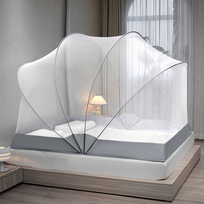 （总）都市缘蚊帐 2024新款网红灰色系升级太空顶便携免安装大空间懒人折叠蚊帐 