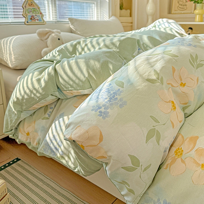 91家纺网 家纺一手货源 找家纺 卡普家居 2025新款全棉13070单品被套 风的颜色