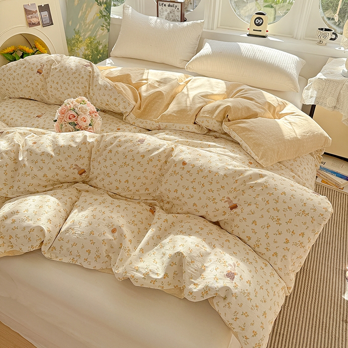 91家纺网 家纺一手货源 找家纺 卡普家居 2025新款全棉13070单品被套 花屿兔兔