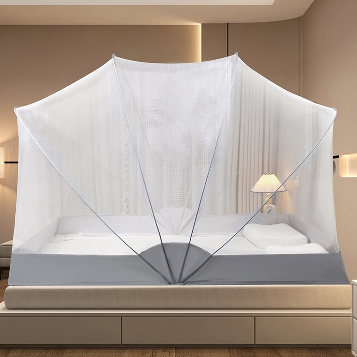 91家纺网 家纺一手货源 找家纺 （总）都市缘蚊帐 2024新款网红暖色系升级太空顶便携免安装大空间懒人折叠蚊帐