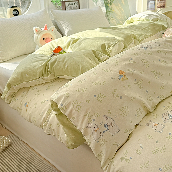 91家纺网 家纺一手货源 找家纺 卡普家居 2025新款全棉13070单品被套 觅时光