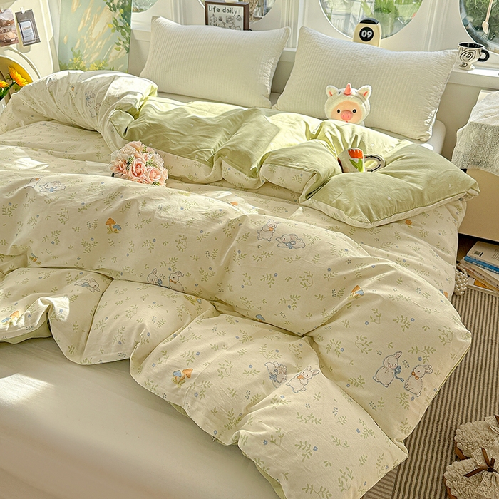 91家纺网 家纺一手货源 找家纺 卡普家居 2025新款全棉13070单品被套 觅时光