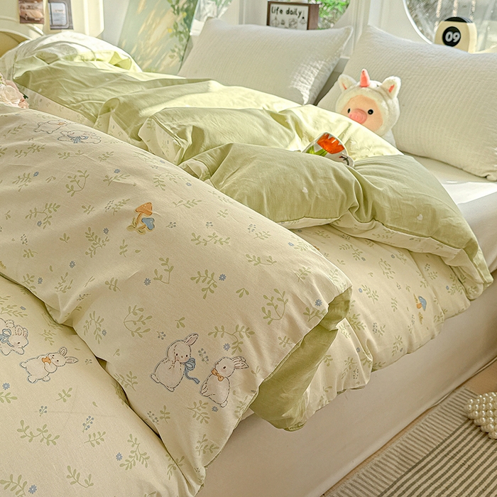 91家纺网 家纺一手货源 找家纺 卡普家居 2025新款全棉13070单品被套 觅时光