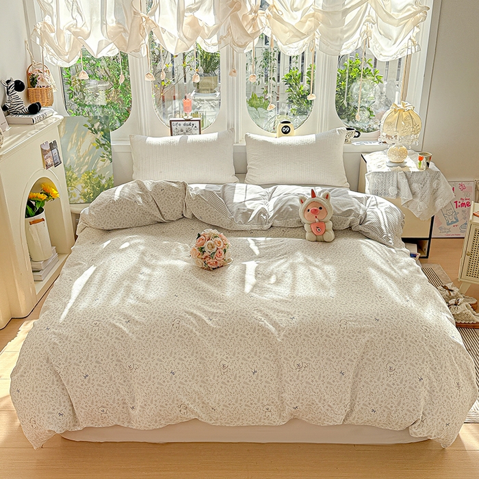 卡普家居 2025新款全棉13070单品被套 奶霜波波狗