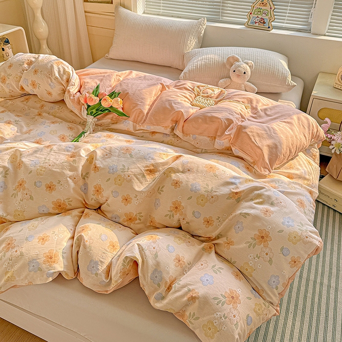 91家纺网 家纺一手货源 找家纺 卡普家居 2025新款全棉13070单品被套 暖阳