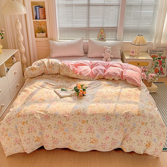 卡普家居 2025新款全棉13070单品被套 浅樱故事